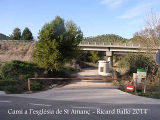 Camí d'accés a l'església de Sant Amanç - Rajadell