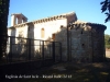 Església de Sant Iscle i Santa Victòria de Sauleda – Santa Coloma de Farners - La tanca metàl·lica envolta el cementiri.