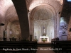 Església de Sant Martí - Mura. Fotografia del interior de l\'església, obtinguda a través del vidre de la porta principal.