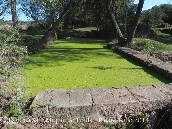 Església de Sant Miquel de Trulls – Viver i Serrateix - El mas - Bassa d'aigua.