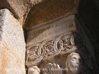 Església de Sant Pere Cercada – Santa Coloma de Farners - Inscripció funerària.