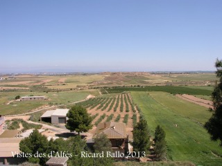 Vistes des de l'església parroquial de Sant Pere - Alfés.