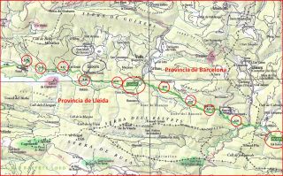 Berguedà - Mapa - GRAN ATLES DE CARRETERES DE CATALUNYA, editat per l’Institut Cartogràfic de Catalunya (Escala 1:50000 / Edició 2005 / 262 pàgines)