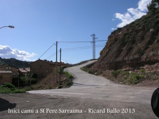 Església de Sant Pere de Sarraïma - Inici itinerari: Sallent, a la placeta del davant del Tanatori