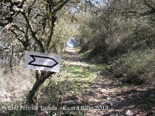 Església de Sant Pere de Tudela - recorregut - Camí a peu.