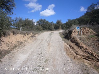 Església de Sant Pere de Tudela - recorregut - Camí a peu.