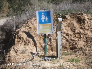 Església de Sant Pere de Tudela - recorregut - Camí a peu.