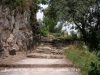 Escales d\'accés a l\'església de Sant Pere del castell i també al castell de Gelida