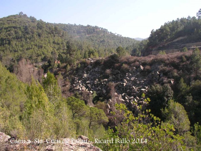 Camí a l'Església de Santa Creu de Palou – Mura - Pedrera.