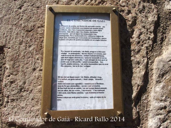 Església de Santa Maria de Gaià - Comunidor - Informació