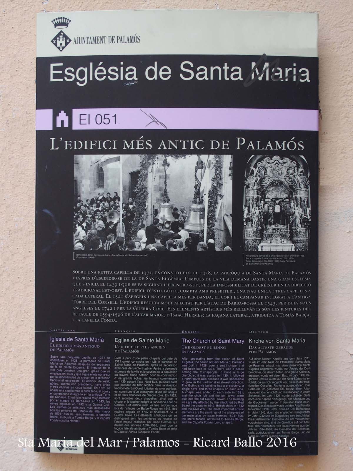 Església de Santa Maria del Mar – Palamós