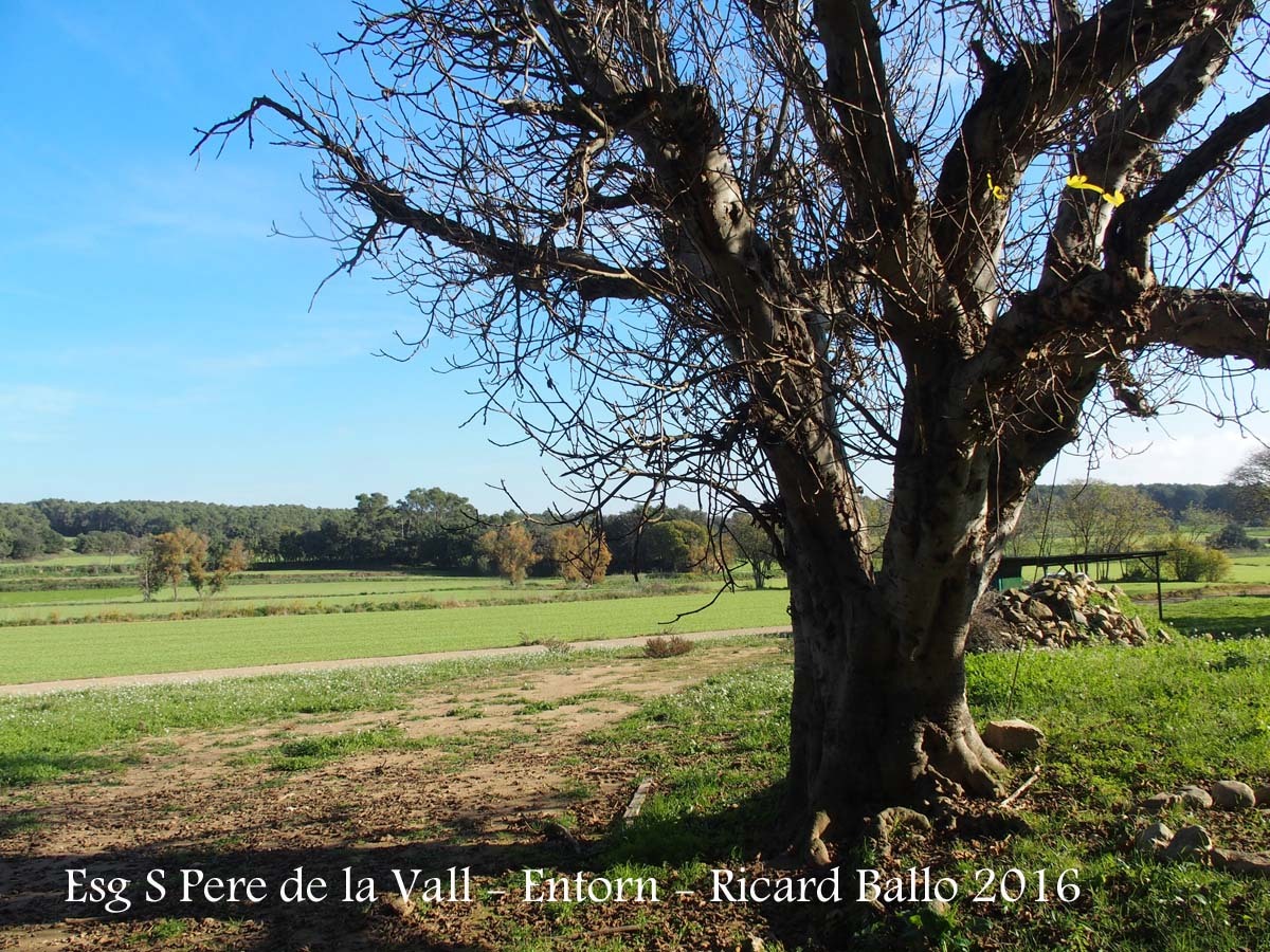 Vistes des de l\'Església parroquial de Sant Pere de la Vall – Verges - Entorn