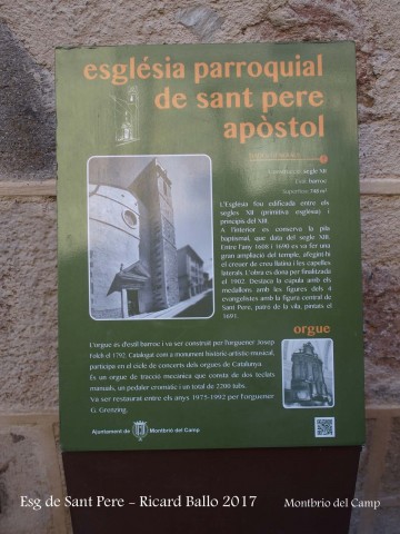 Església parroquial de Sant Pere – Montbrió del Camp