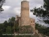 Església parroquial de Sant Vicenç de Fals – Fonollosa - Una de les Torres de Fals - Al darrere apareix el campanar de Sant Vicenç.