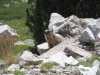 Estany petit de la Pera - Heus aquí un dels habitants de la zona: una marmota. Encara ens dura l'ensurt que ens va donar. Per avisar als seus congèneres de la nostra presència va donar un crit, que encara ressona en les muntanyes. Ens pensàvem que al menys ens caurien pel cap un munt de voltors ...