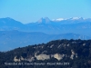 Vistes des de l'Avenc - Al fons, al mig de la fotografia, la inconfusible silueta del Pedraforca