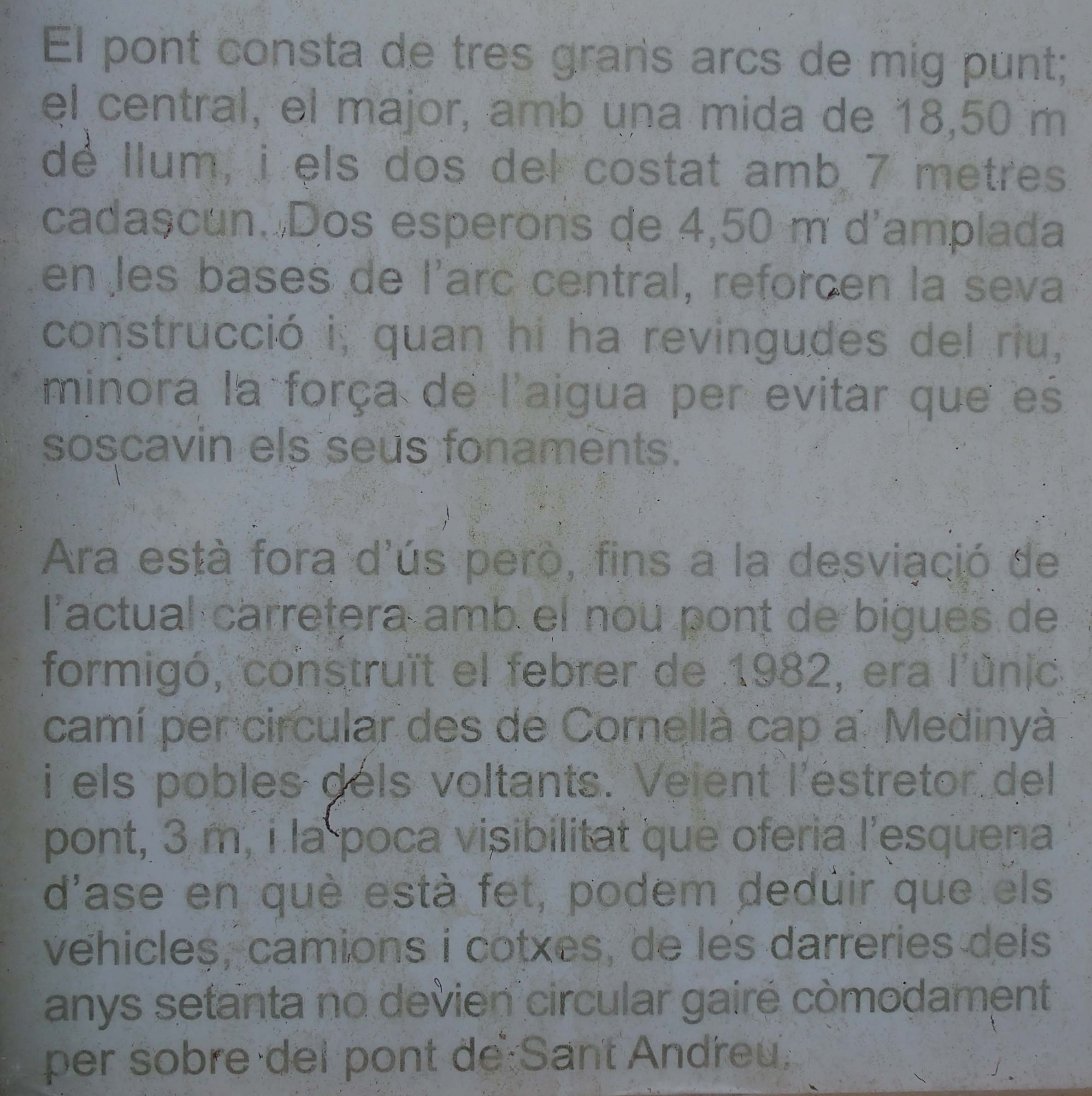 Pont medieval de Sant Andreu Cornellà del Terri / Pla de l’Estany Catalunya Medieval