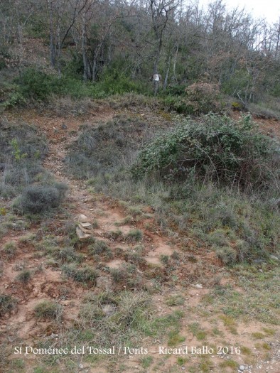 Sant Domènec del Tossal–Ponts - Inici camí a peu