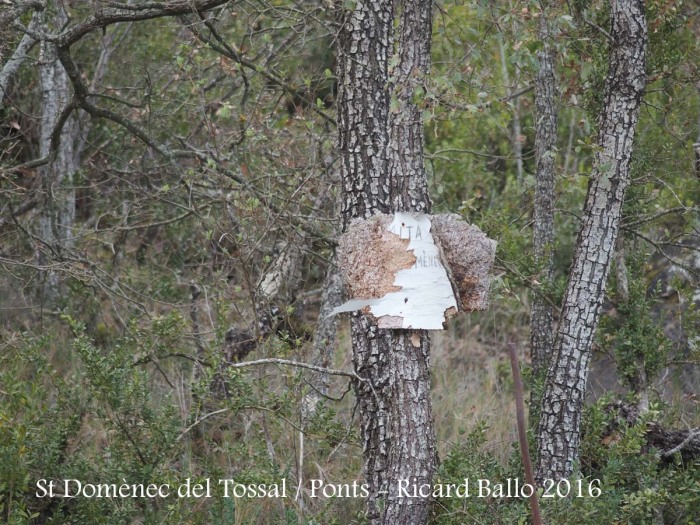 Sant Domènec del Tossal–Ponts - Inici camí a peu