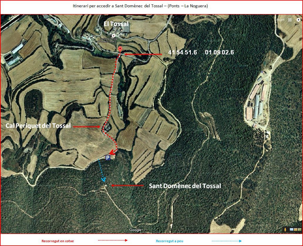 Sant Domènec del Tossal–Ponts - Itinerari Opció 2