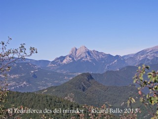 Visió del Pedraforca des del mirador del roc de la Lluna - La Pobla de Lillet.