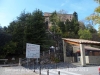 Santuari de Queralt - Berga - A la dreta, en primer terme,  l'estació base del funicular.