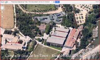 Camí a les Tines de la casa de les tines - Talamanca / Itinerari inicial - Captura de pantalla de Google Maps, complementada amb anotacions manuals
