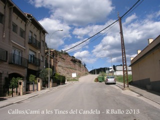 Callús - Inici del amí d'accés a les Tines del Candela