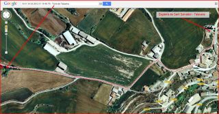Torre de Talavera - Itinerari - Captura de pantalla de Google Maps, complementada amb anotacions manuals.