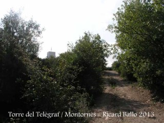 Torre del telègraf de Montornès del Vallès - Camí a peu.