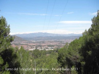 Vistes des de la Torre del Telègraf – La Guíxola – Sant Salvador de Guardiola - Vegi's la línia elèctrica.