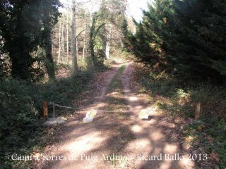 Torres de Puig Ardina – Riudarenes - Inici camí a peu.