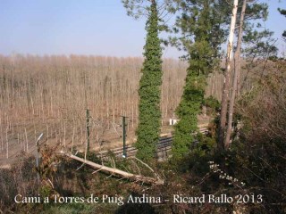 Torres de Puig Ardina – Riudarenes - Línia de tren.